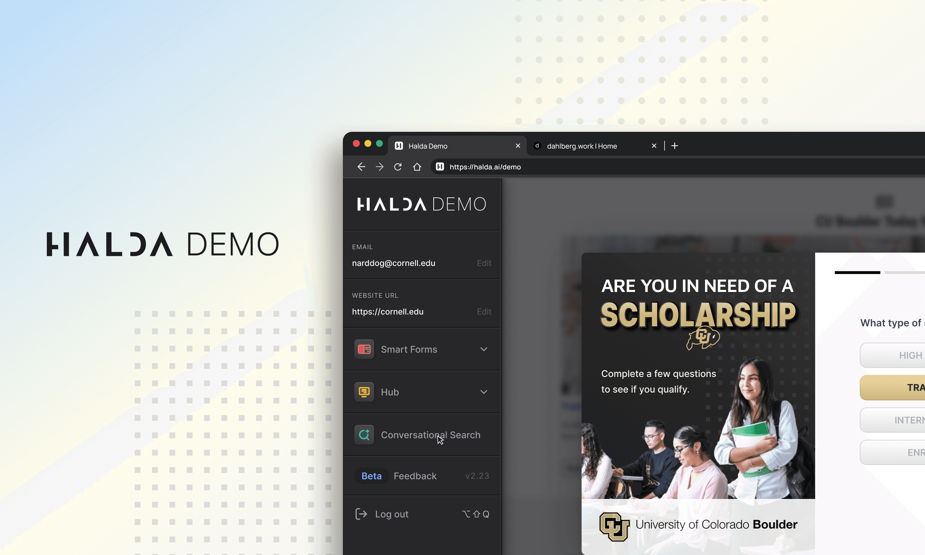 Halda Demo environment